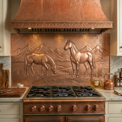 Wild Horses Copper Backsplash
