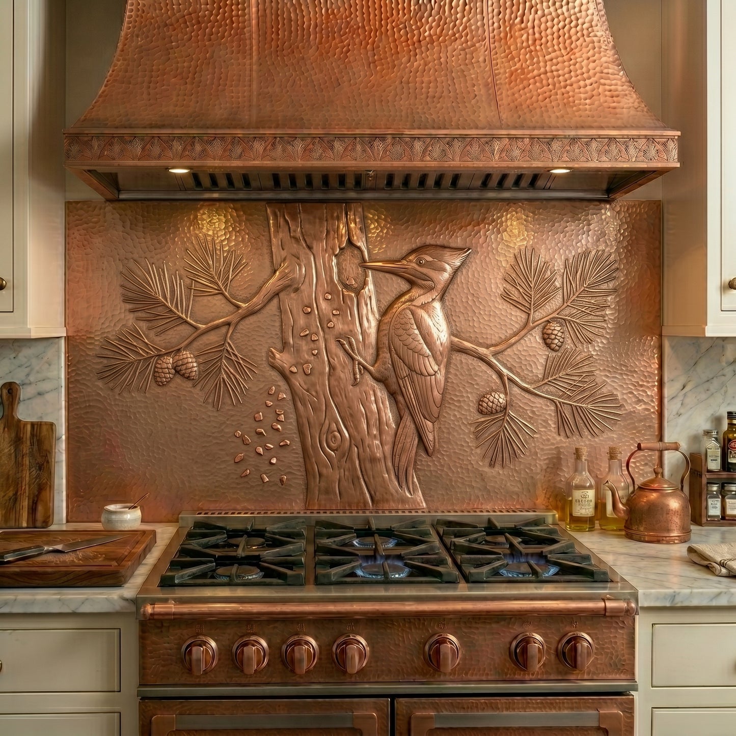 Woodpecker Copper Kitchen Backsplash