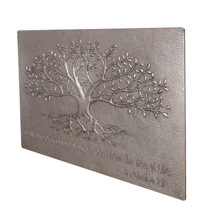 Gray Tree With Roots Copper Backsplash | Metallic Handmade Copper Kitchen Backsplash Panel - Natuross