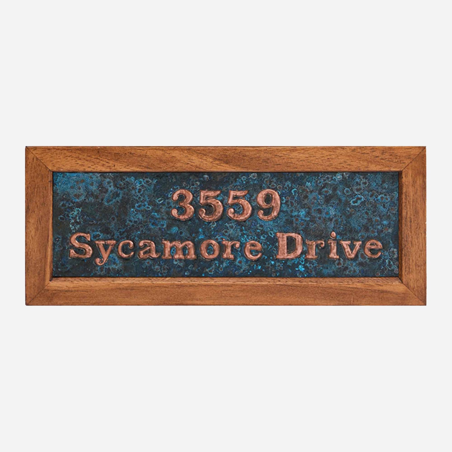 Copper and Wood Address Sign - Natuross