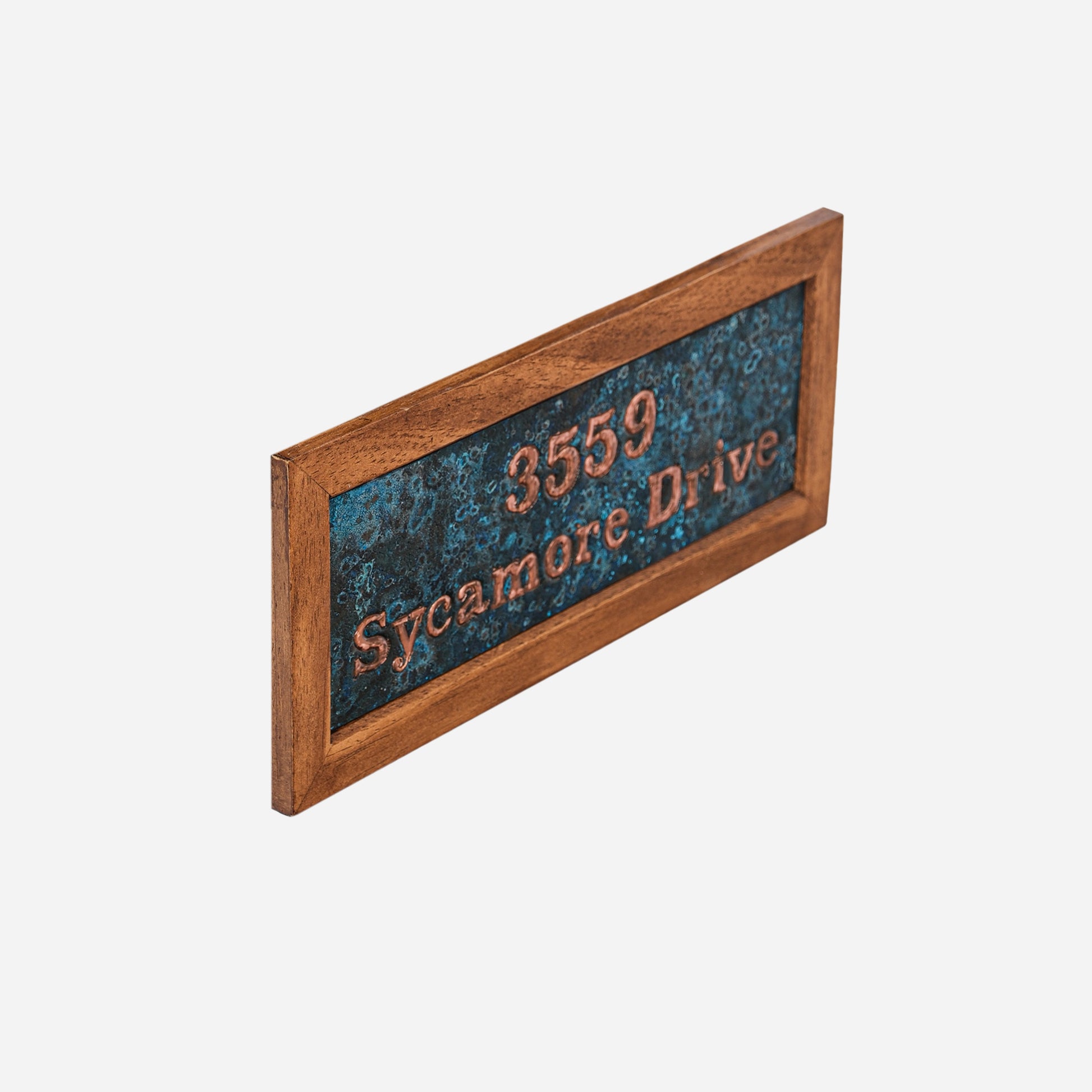 Copper and Wood Address Sign - Natuross