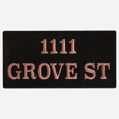 Custom Copper Address Plaque