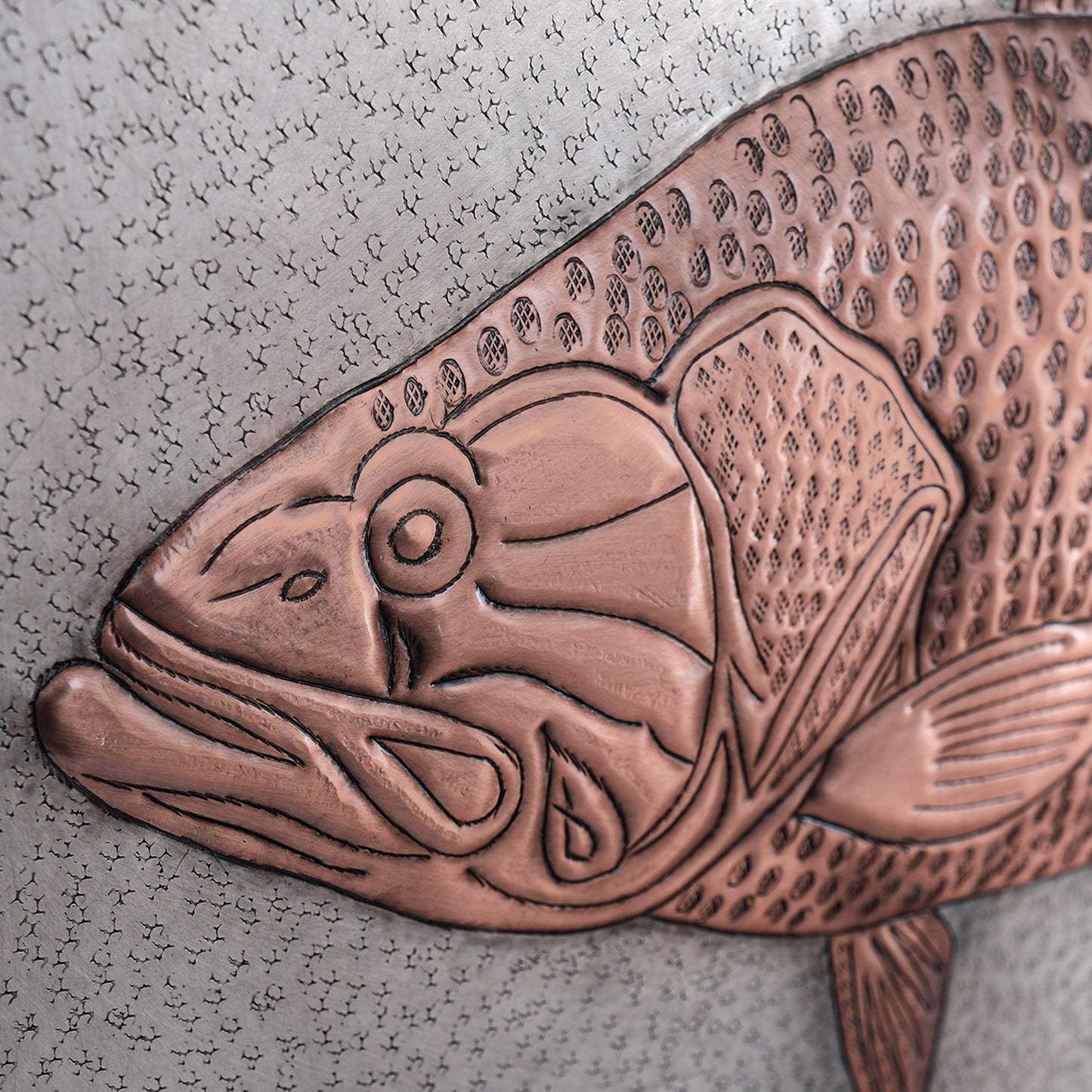 Largemouth Bass Fish Copper Kitchen Backsplash