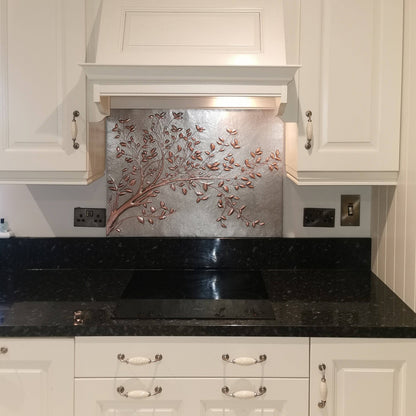 Copper Backsplash (Tree Branches, Silver&Copper Color)