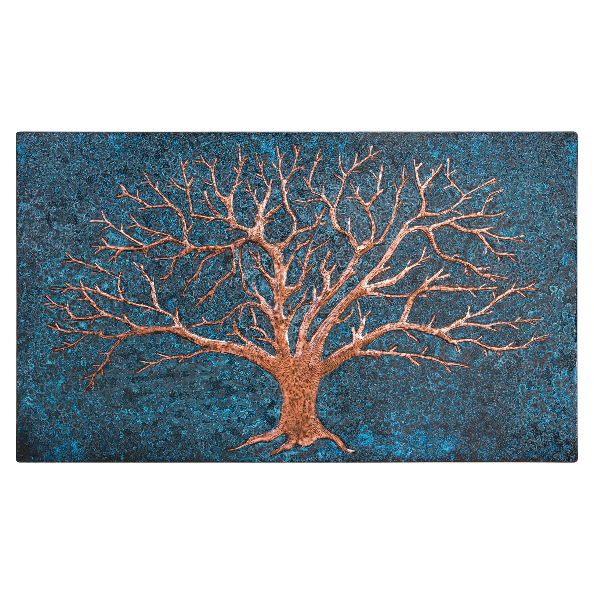 Eternal Tree Copper Backsplash in Blue - Natuross