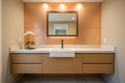Bathroom Vanity Backsplash — Natural Copper