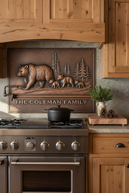 Bear Family - mountain cabin kitchen