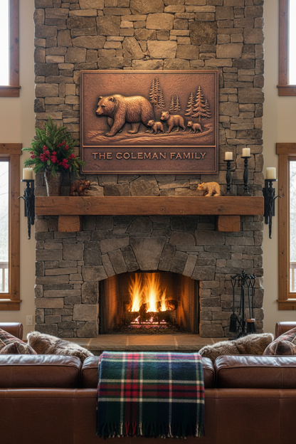 Bear Family - wilderness retreat living room