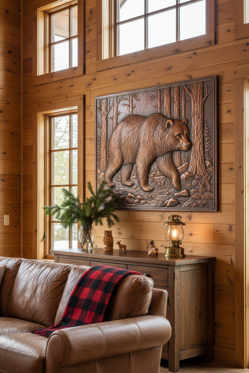 Bear in Forest - national park lodge family room