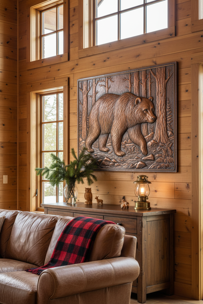 Bear in Forest - national park lodge family room