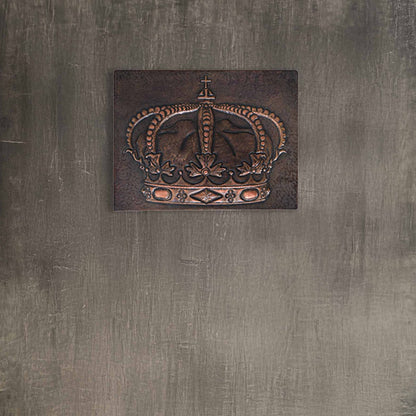 Crown Copper Wall Art 11.8x15.8" Brown Patina - Natuross