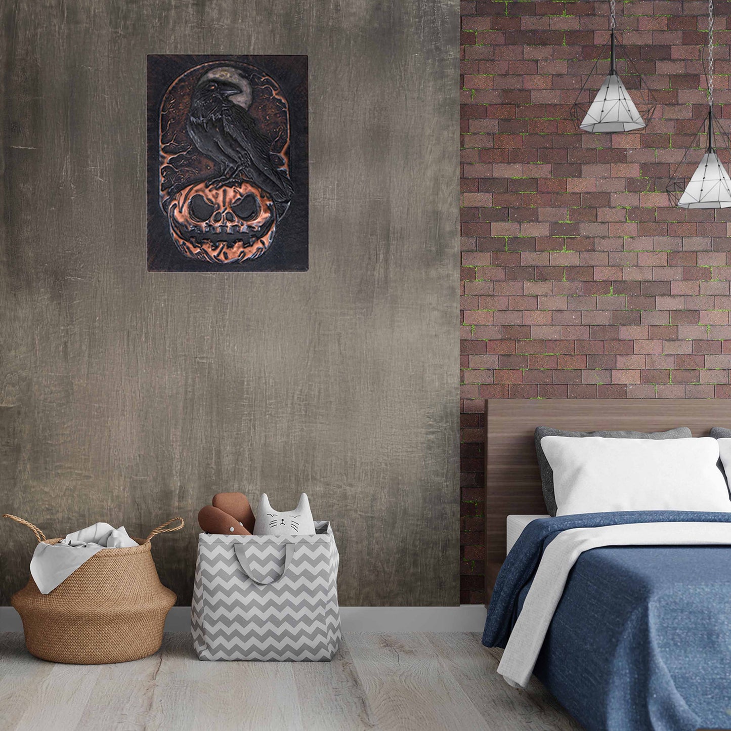 Halloween Copper Wall Art 15.7x11.8" - Natuross