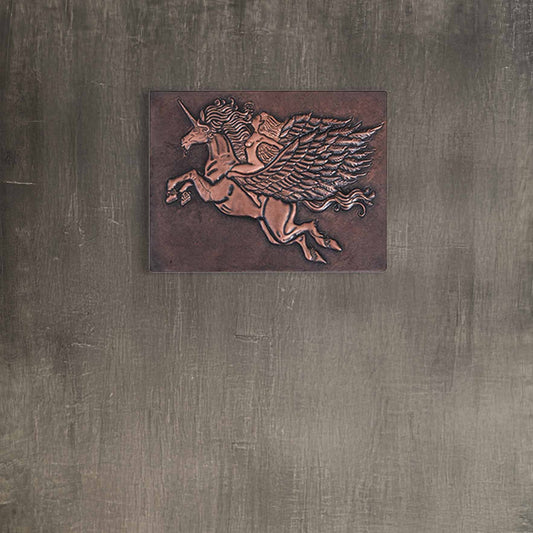 Pegasus Copper Wall Art 11.8x15.8" Brown - Natuross