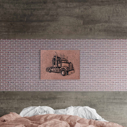 Truck Copper Wall Art 11.8x15.7" Copper&Black - Natuross