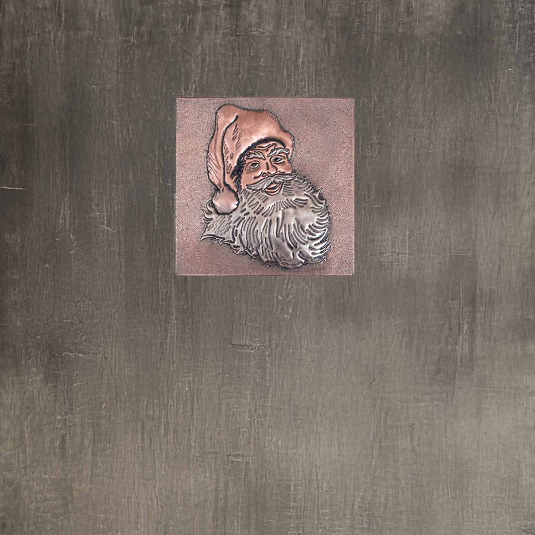 Santa Claus Copper Wall Art 11.8"x11.8" - Natuross