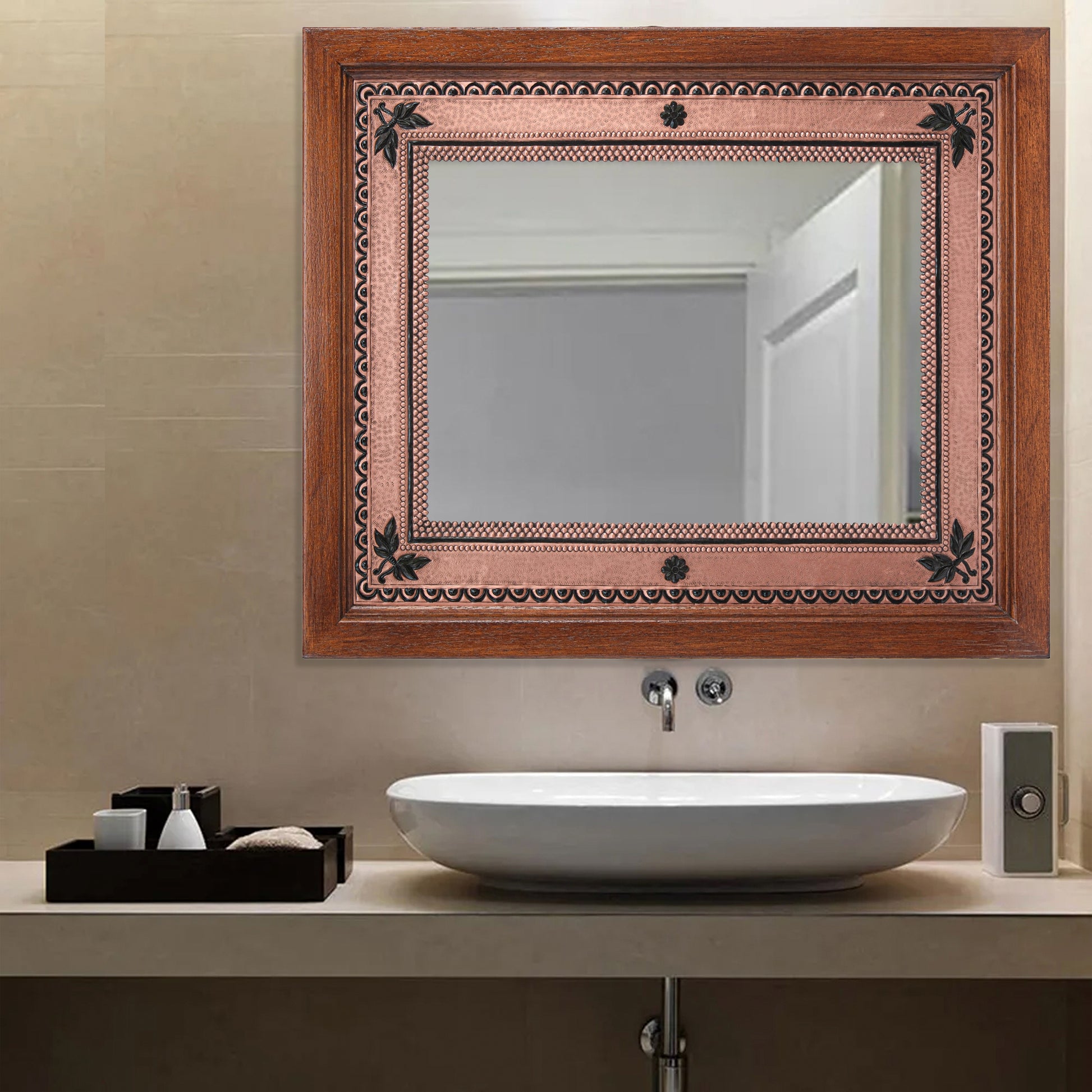 Copper Rustic Wall Mirror