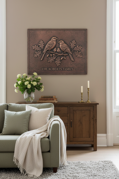 Bird Family - nature inspired family room