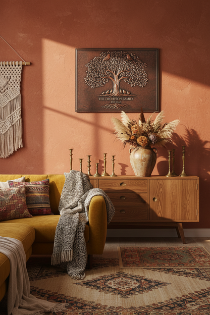 Bird Tree of Life - bohemian eclectic family room