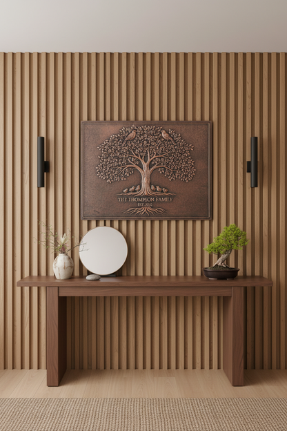 Bird Tree of Life - Japandi zen entryway