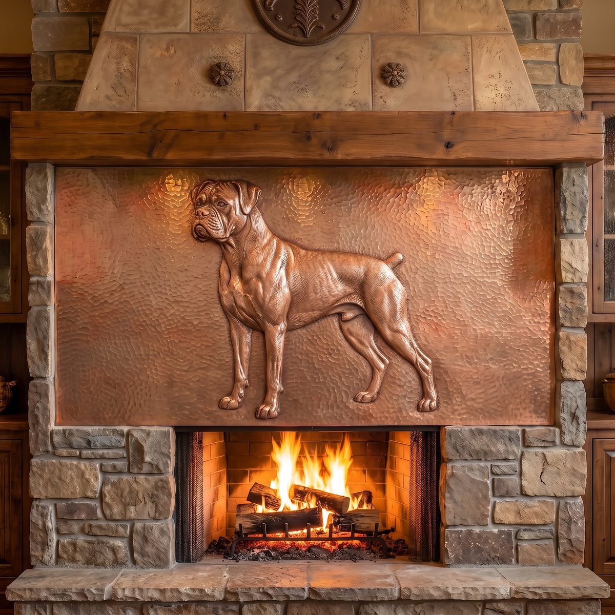 Boxer Dog Copper Panel