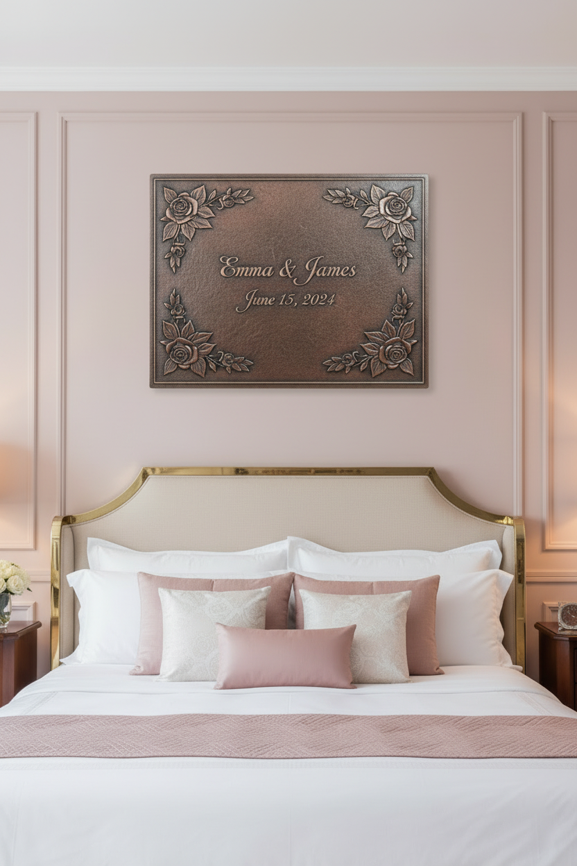 Brown Copper Personalized Name Sign EXTREMELY CLOSE Master Bedroom Dream Luxury