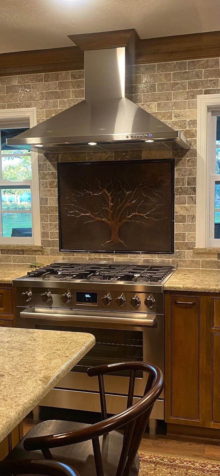 Eternal Tree Copper Backsplash in Brown - Natuross