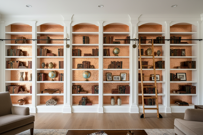 Built-in Bookcase Back Panel — Natural Copper