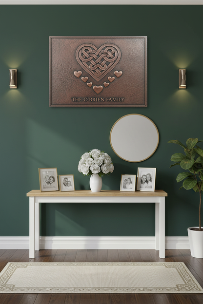 Celtic Heart Knot - entryway CLOSER clean