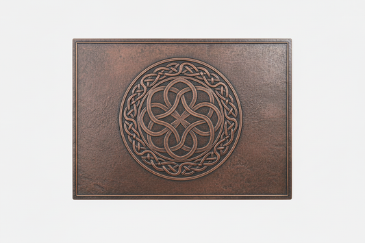 Celtic Knot brown patina panel corrected