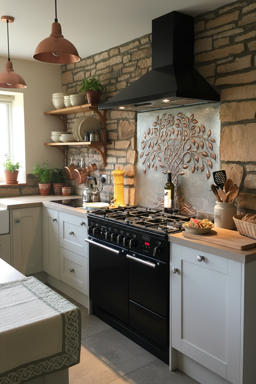 Celtic Tree of Life Backsplash - cottage kitchen