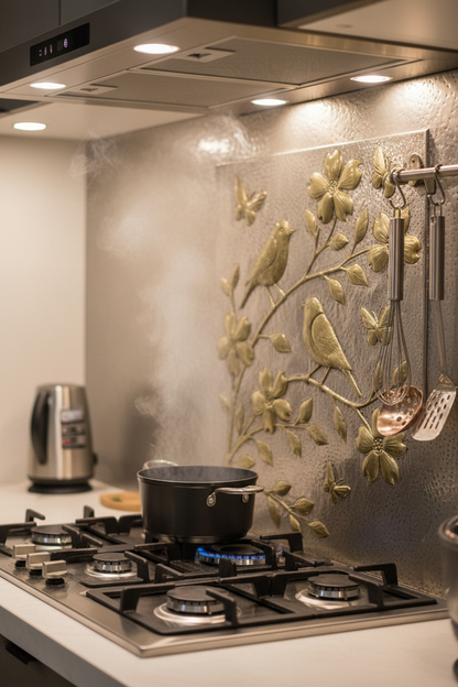 Close-up lifestyle shot with stove in use