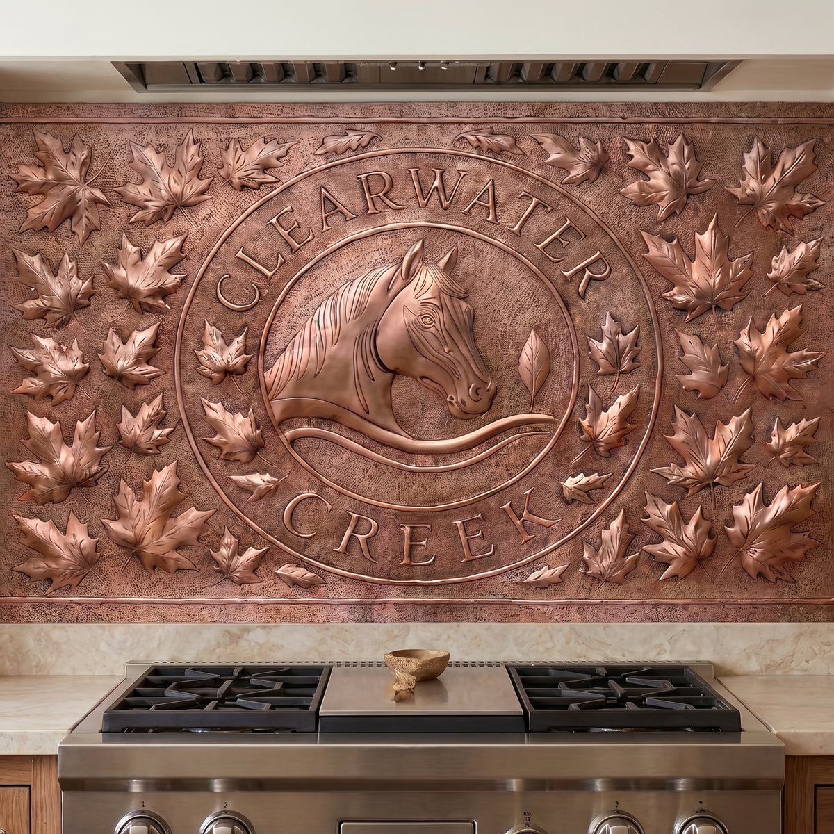 Personalized Horse Logo Copper Sign