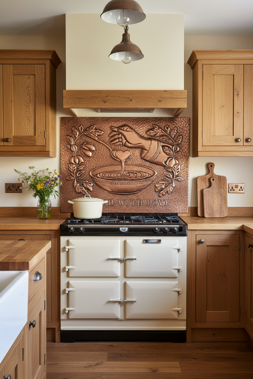 Cooked With Love - rustic farmhouse full wall