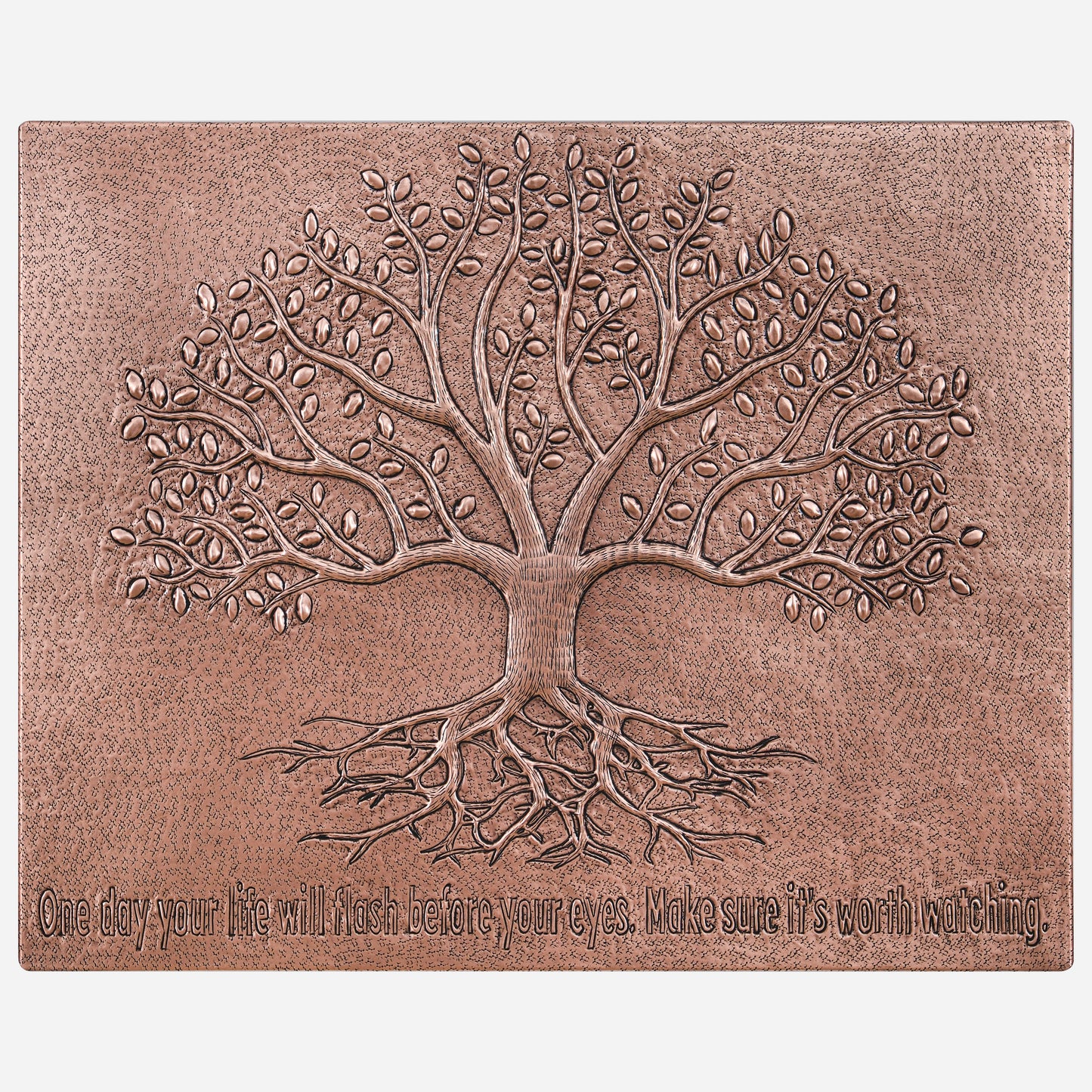 Copper Backsplash Panel (Personalized, Tree with Roots)