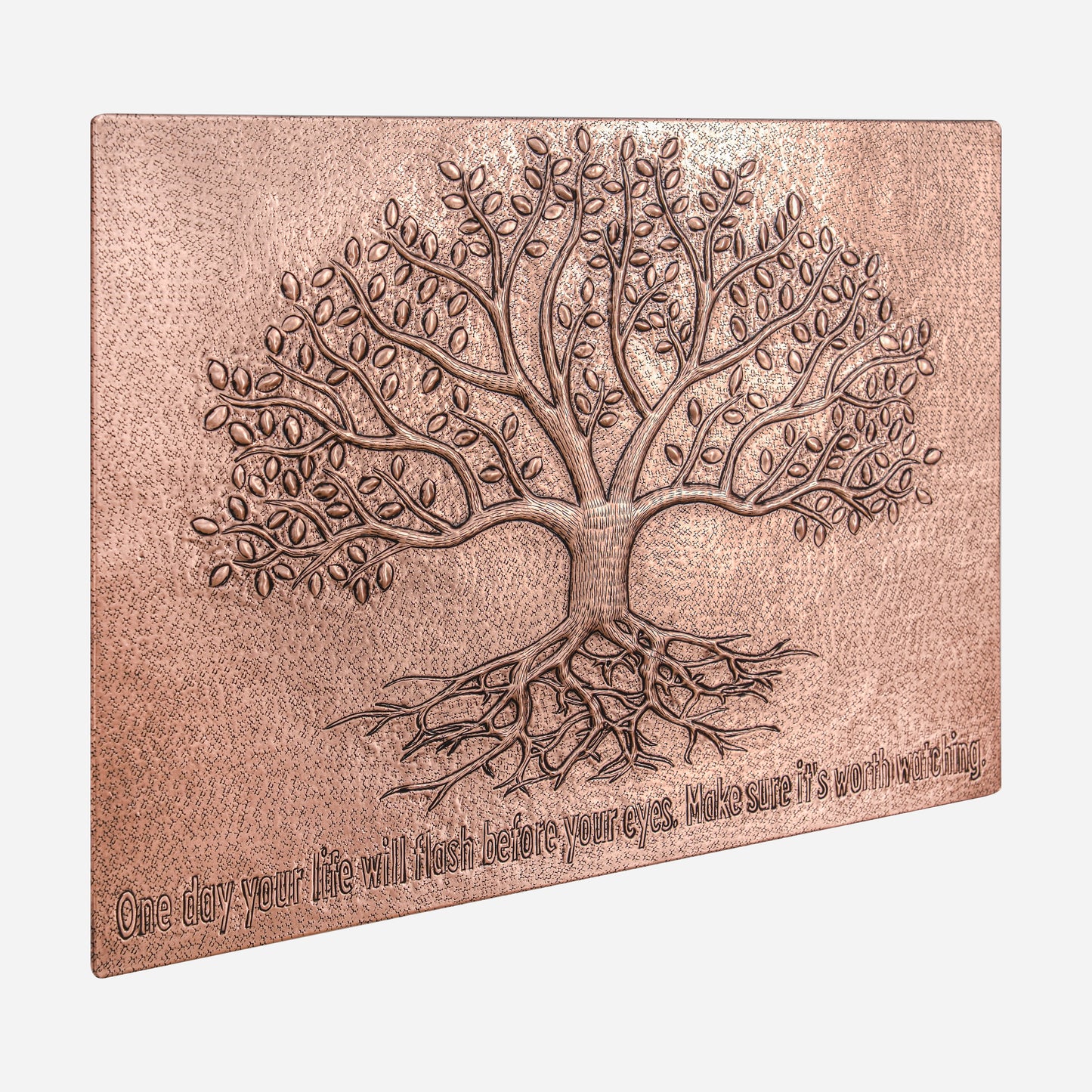 Copper Backsplash Panel (Personalized, Tree with Roots)