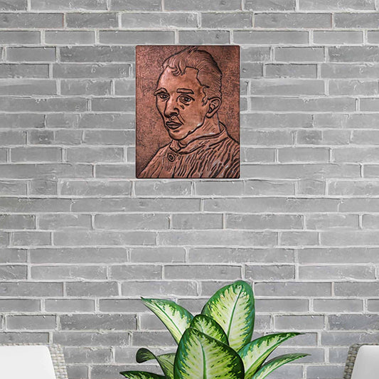 Copper Van Gogh Self Portrait Wall Art 15.4"x 11.8" - Natuross