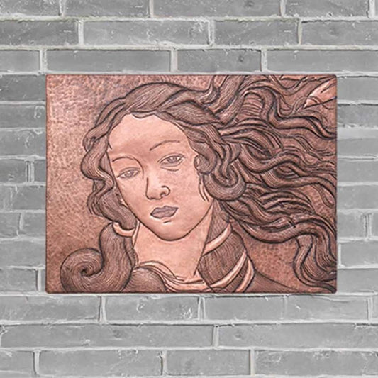 Copper "The Face of the Venus" Reproduction Art Tile 11.7"x15.7" - Natuross