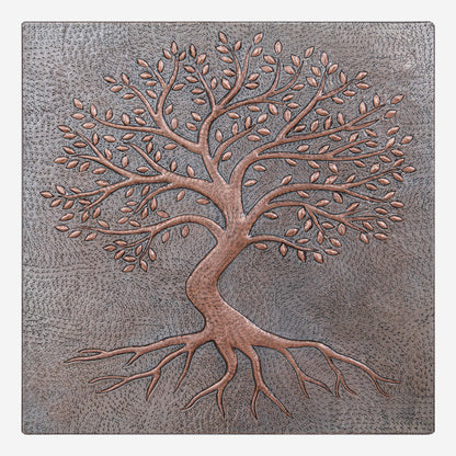 Copper Backsplash (Tree with Roots, Silver&Copper Color)