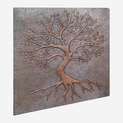 Copper Backsplash (Tree with Roots, Silver&Copper Color)