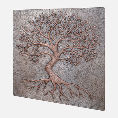 Copper Backsplash (Tree with Roots, Silver&Copper Color)