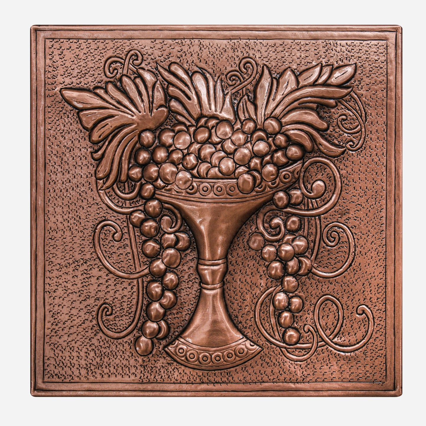 Copper Tuscan Backsplash (Grape Vines on a Plate)