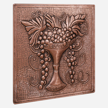 Copper Tuscan Backsplash (Grape Vines on a Plate)