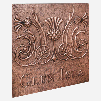 Copper Backsplash (Scottish Thistle, Personalized)