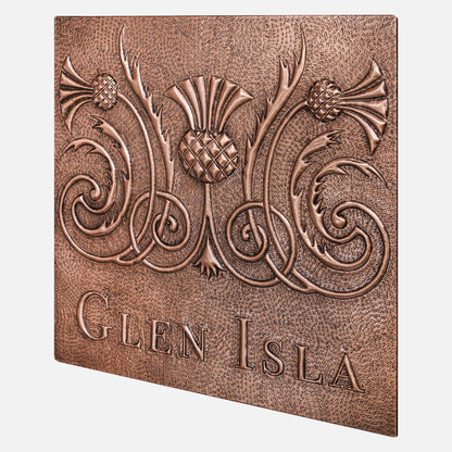 Copper Backsplash (Scottish Thistle, Personalized)