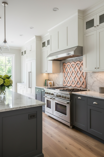 Copper Backsplash Celtic Sailors Knot - transitional kitchen