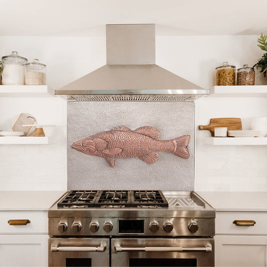 Largemouth Bass Fish Copper Kitchen Backsplash