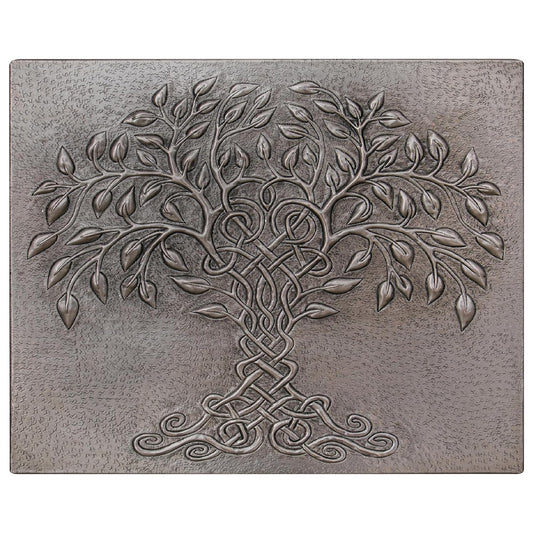 Tree of Life Copper Backsplash in Silver Finish - Natuross