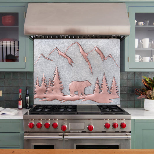 Gray & Copper Bear Backsplash