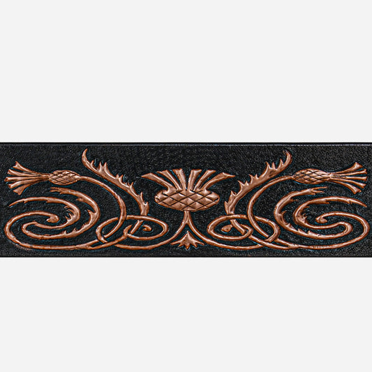 Copper Decorative Sink Apron Panel (Scottish Thistles, Black&Copper Color)