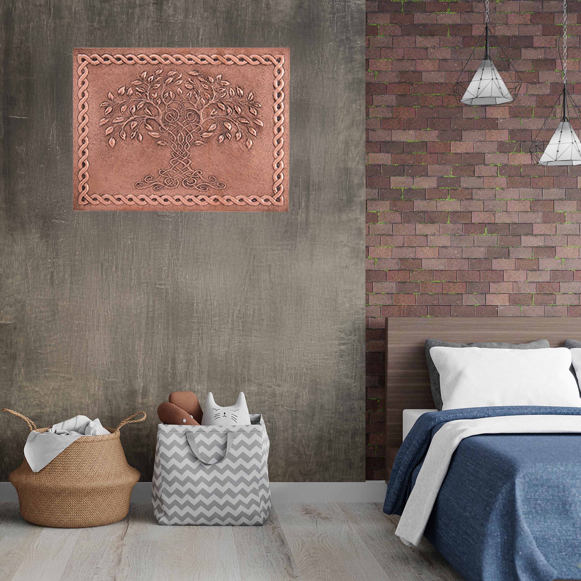 Copper Tree of Life with Celtic Knot Kitchen Backsplash 23.6"x31.4" - Natuross